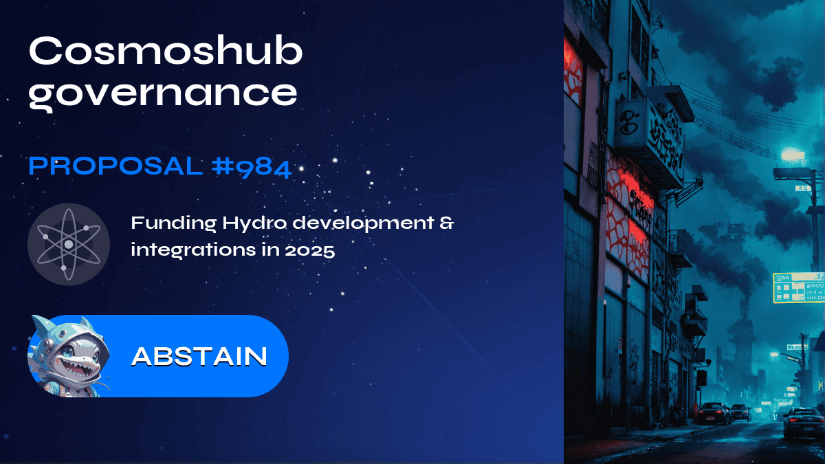 Cosmoshub governance. Proposal №984