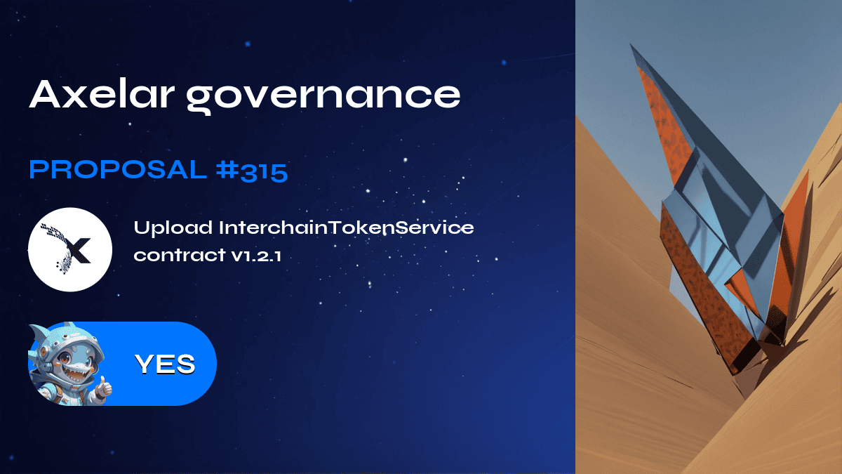 Axelar governance. Proposal №315