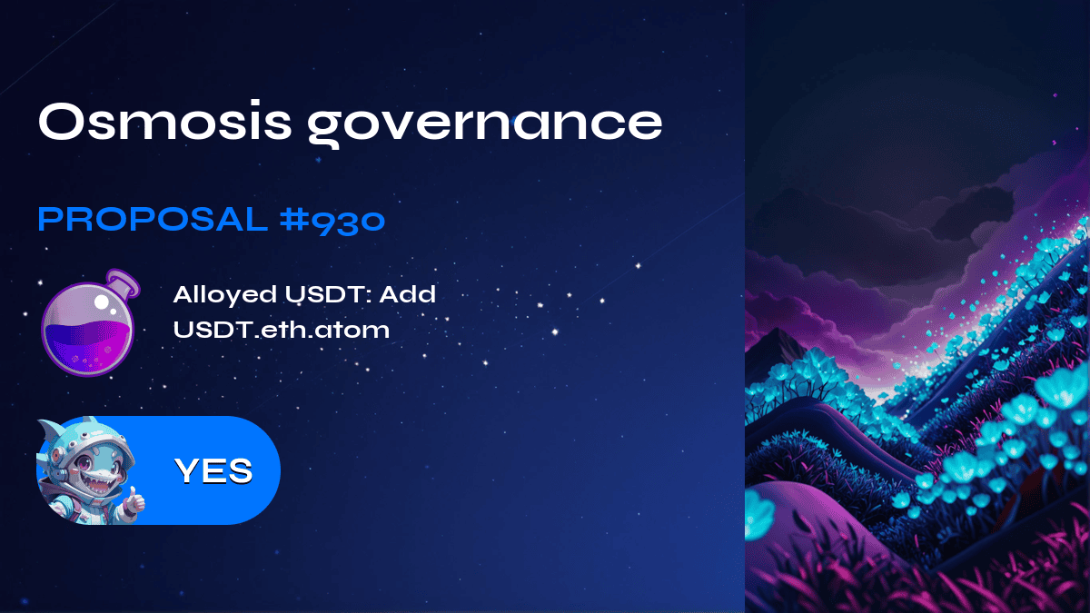 Osmosis governance. Proposal №930