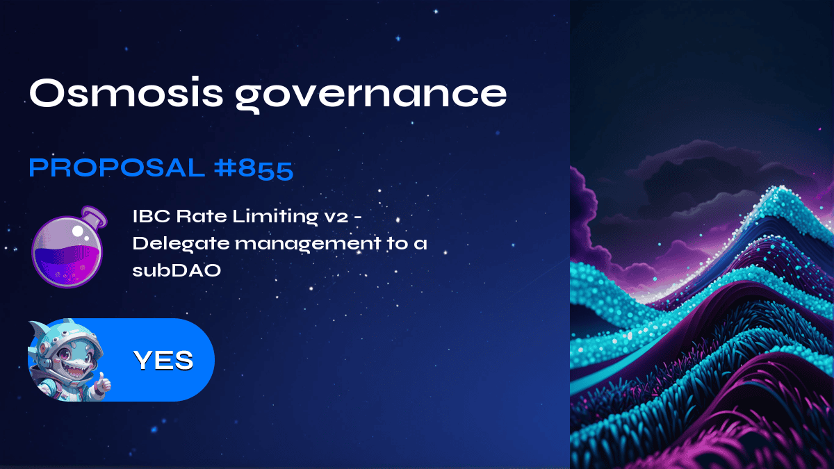 Osmose-Governance. Vorschlag №855