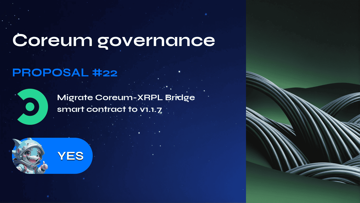 Coreum governance. Proposal №22
