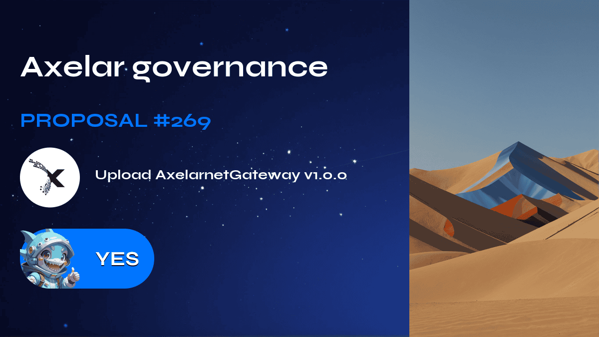 Axelar governance. Proposal №269