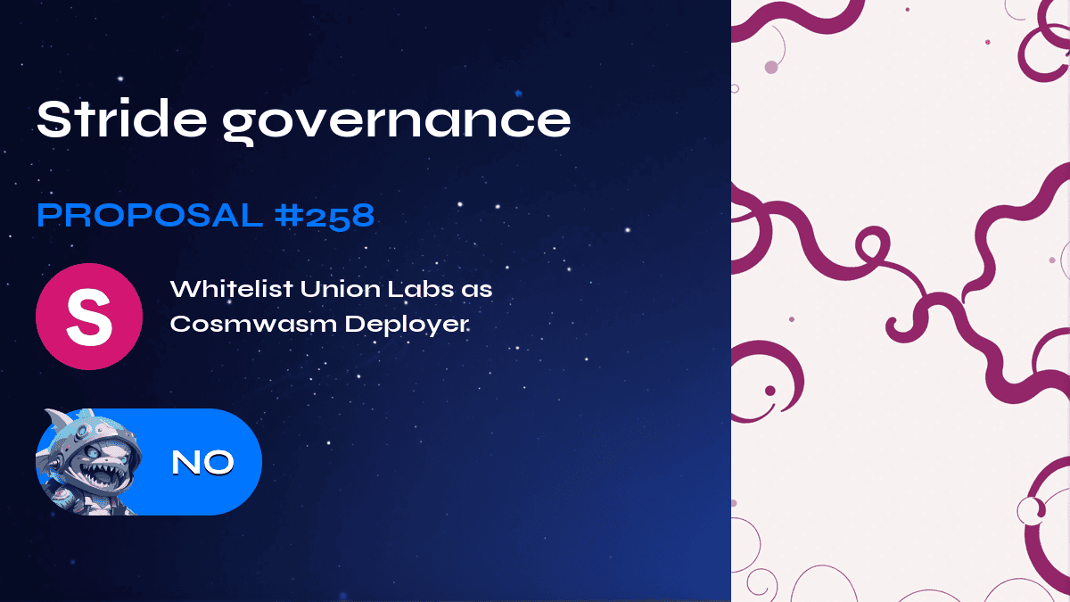 Stride governance. Proposal №258