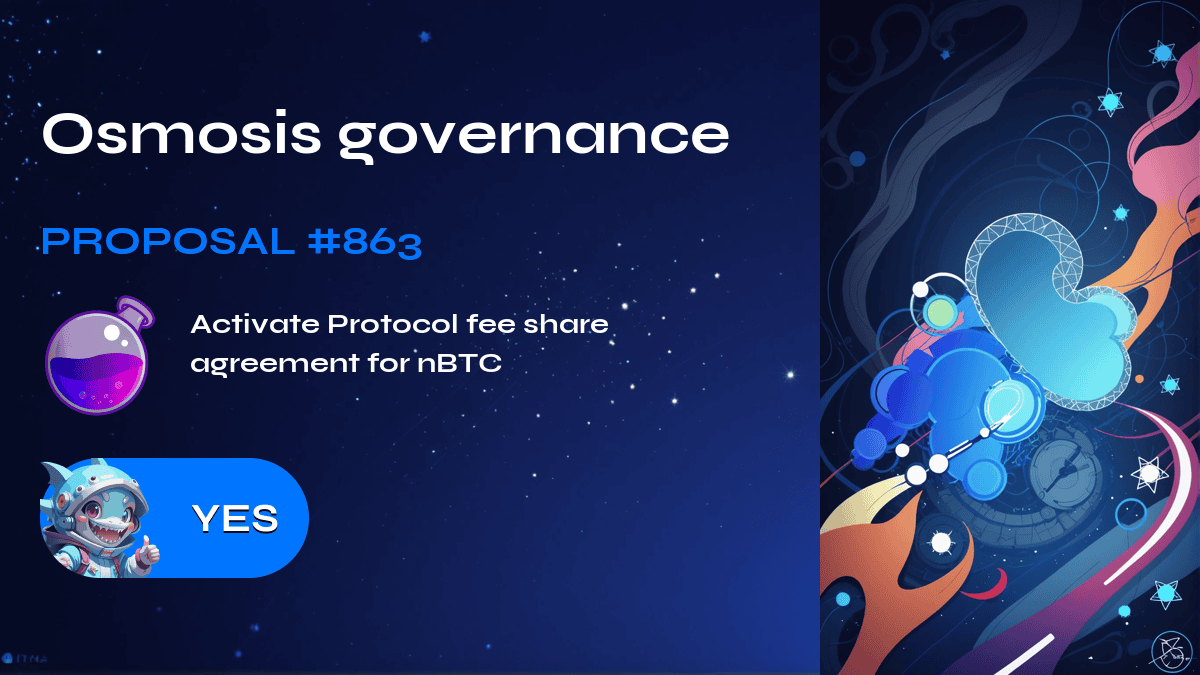 Osmosis governance. Proposal №863