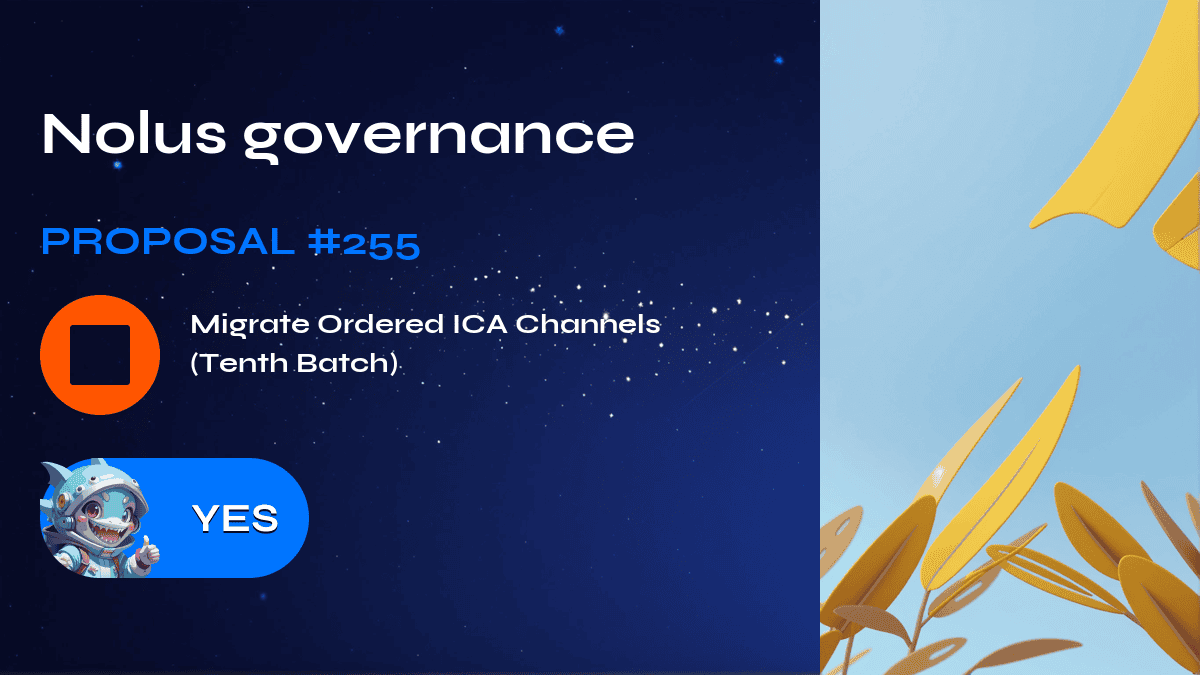 Nolus governance. Proposal №255