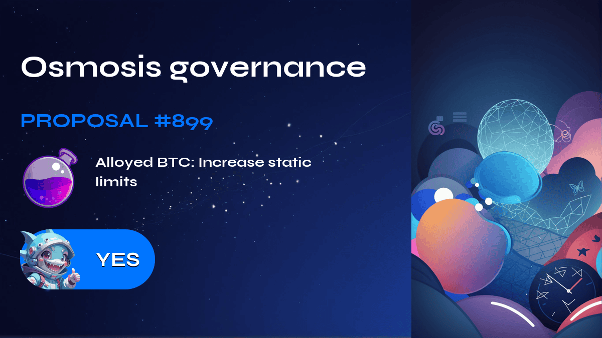 Osmosis governance. Proposal №899