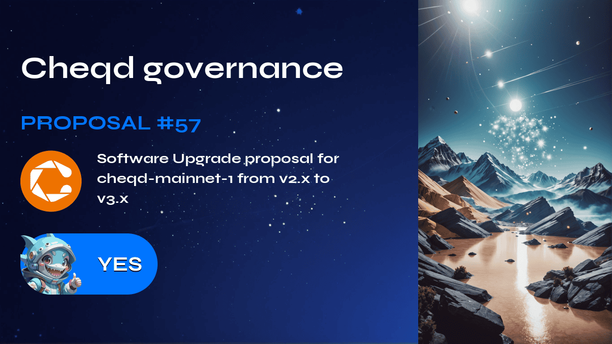 Cheqd gouvernance. Proposition №57