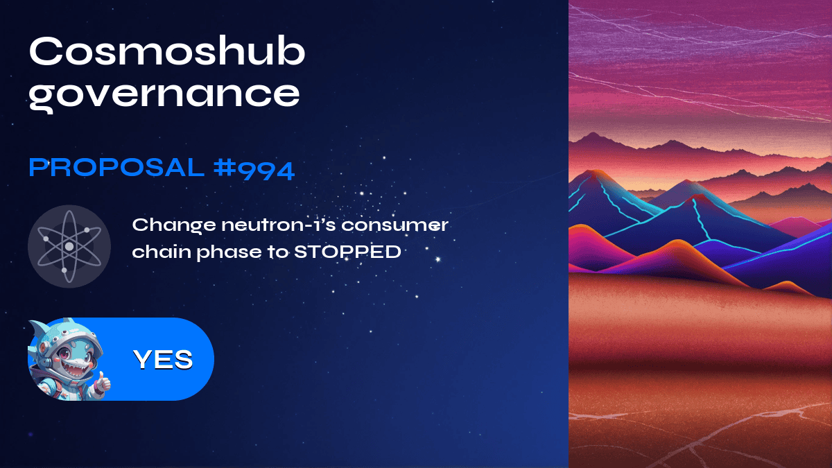 Cosmoshub yönetimi. Teklif №994