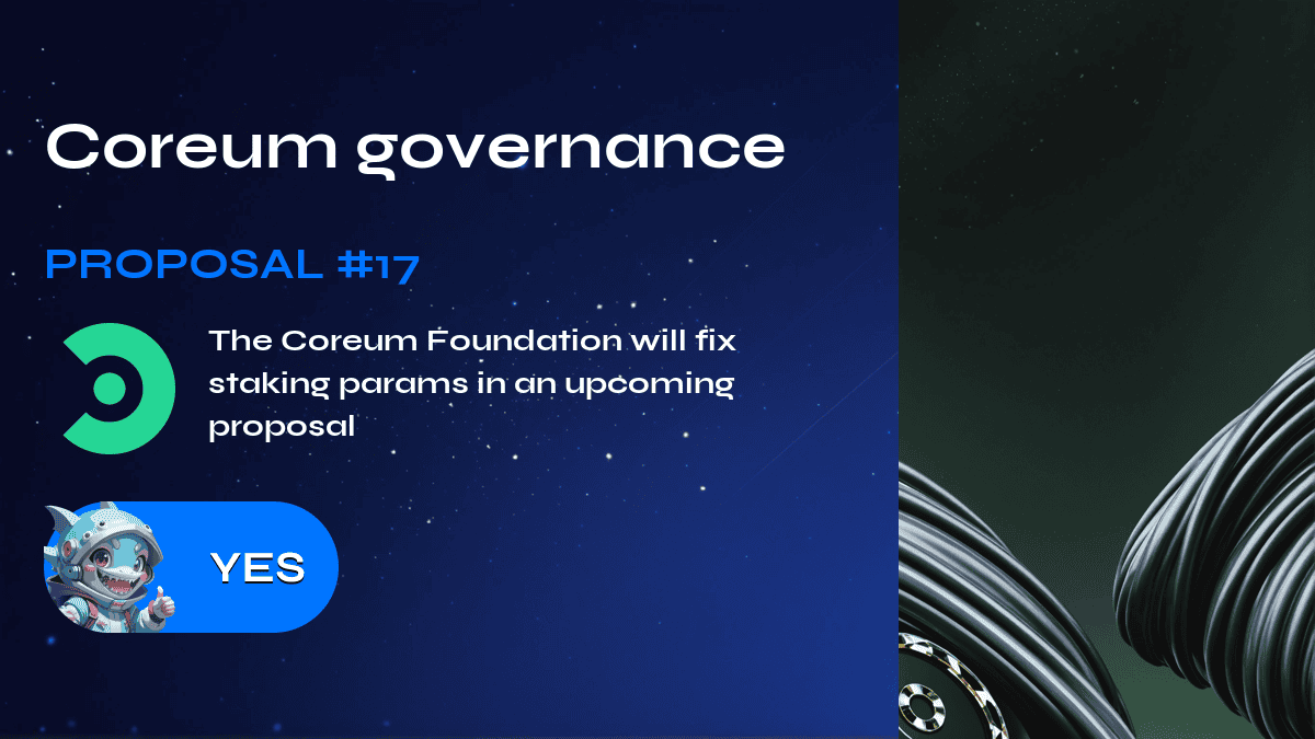 Coreum governance.建议 17