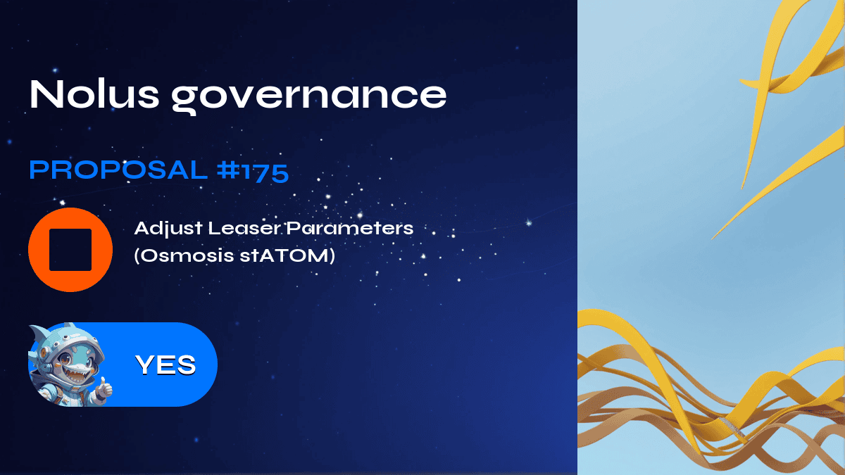 Nolus governance.建议 175