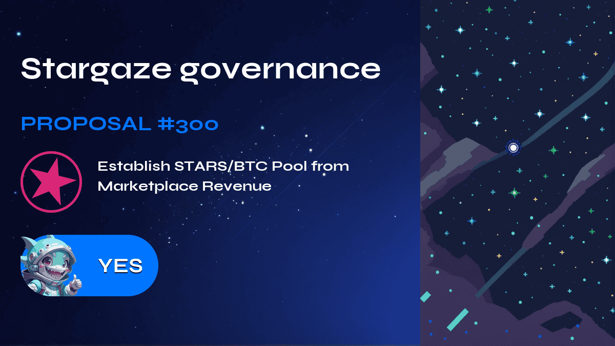 Governance di Stargaze. Proposta №300