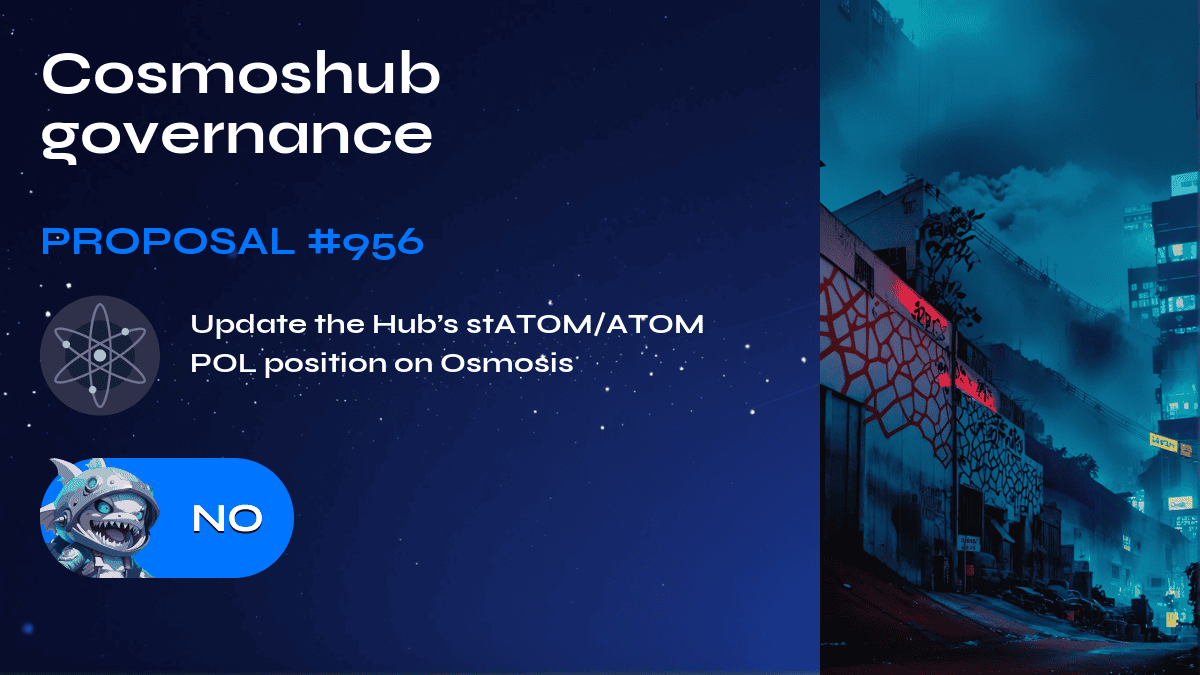 Governance Cosmoshub. Proposta №956