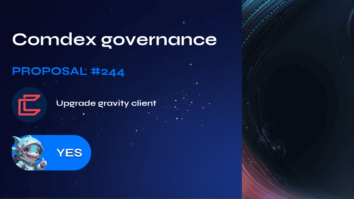 Governance Comdex. Proposta №244