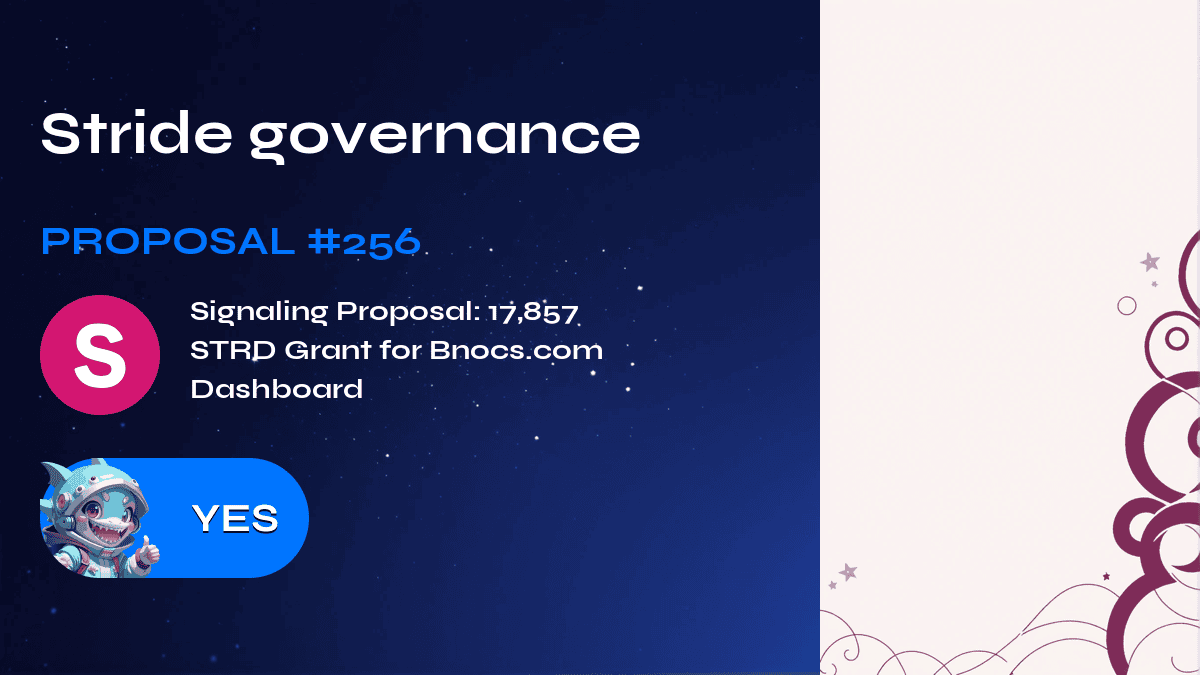 Stride Governance. Vorschlag №256