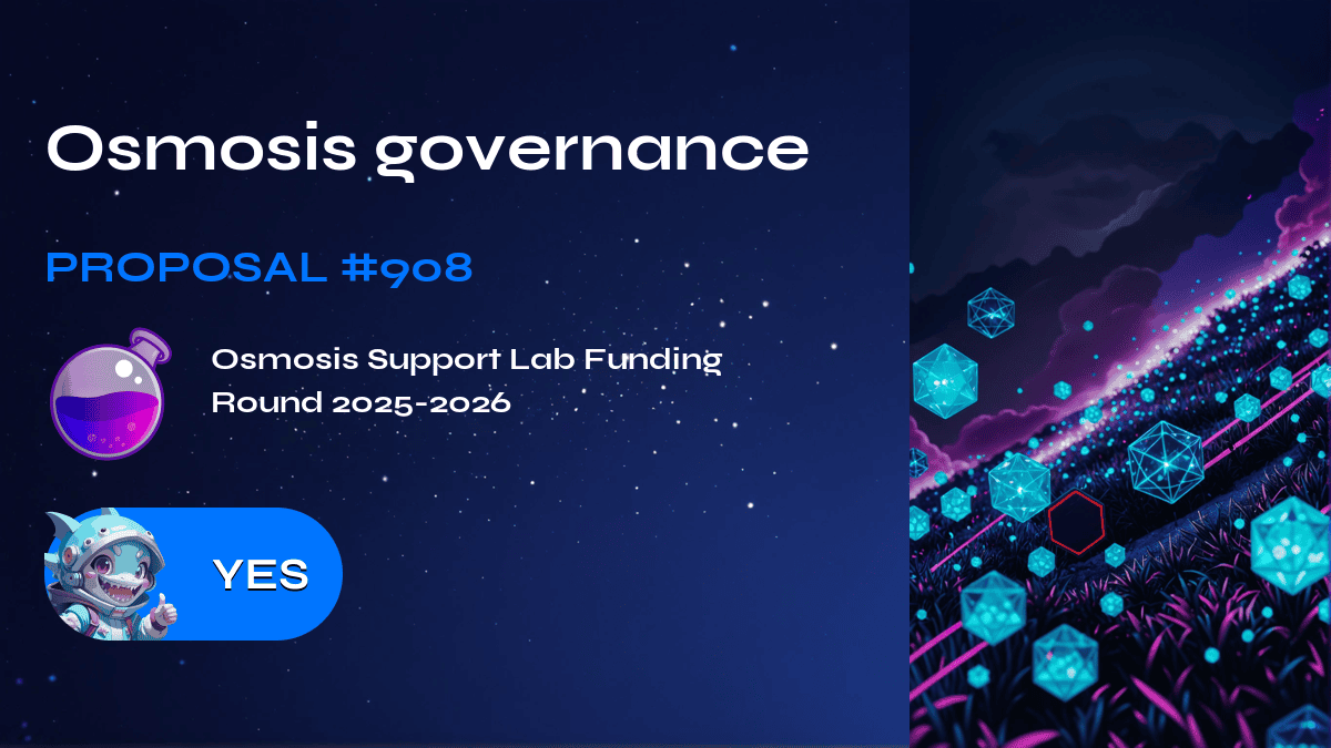 Osmosis governance. Proposal №908