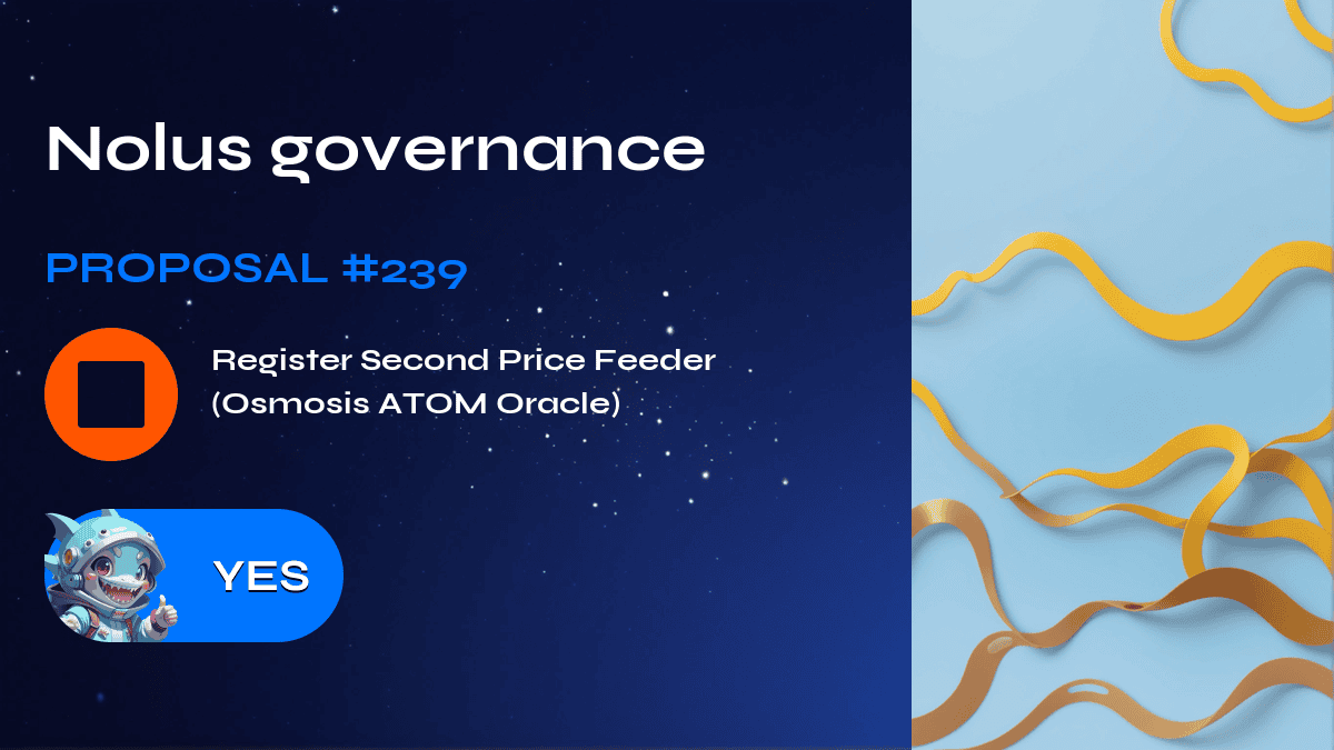 Nolus governance.建议 239