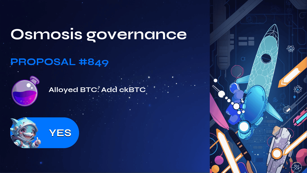 Osmosis governance. Proposal №849