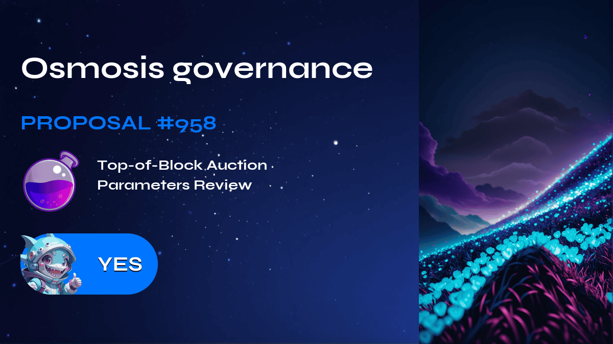 Osmose-Governance. Vorschlag №958