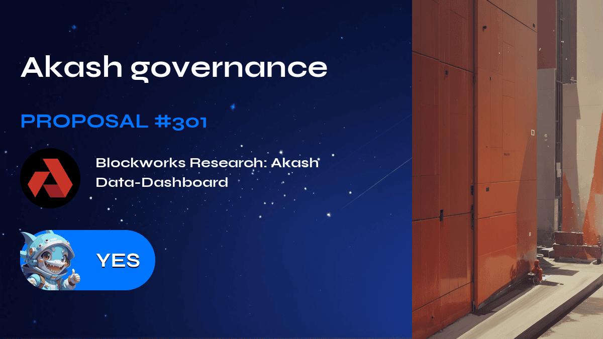 Akash governance. Proposal №301