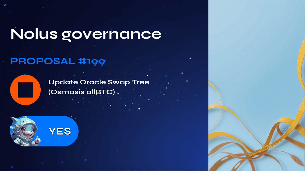 Nolus governance. Proposal №199