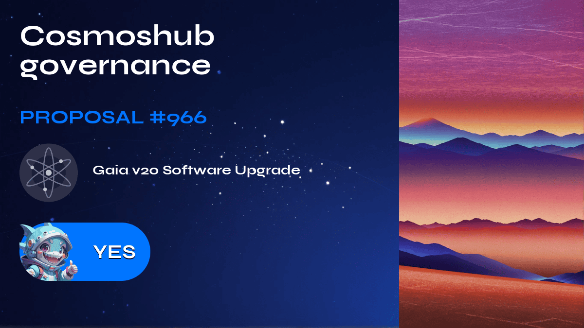 Governação do Cosmoshub. Proposta №966