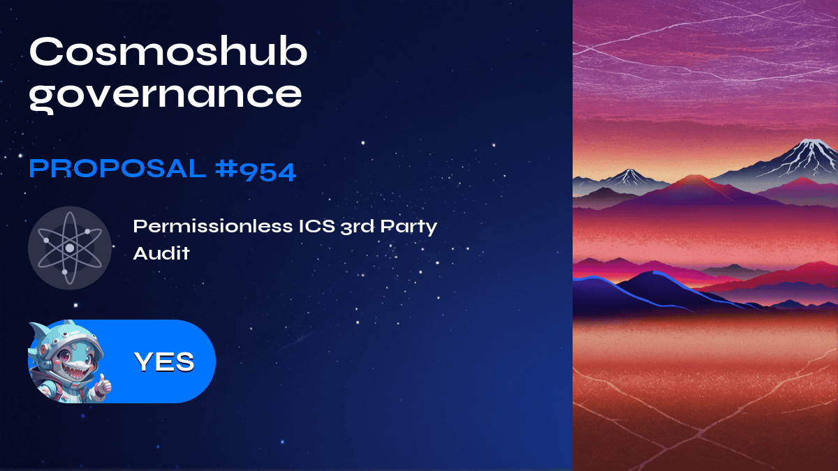Tata kelola Cosmoshub. Proposal №954