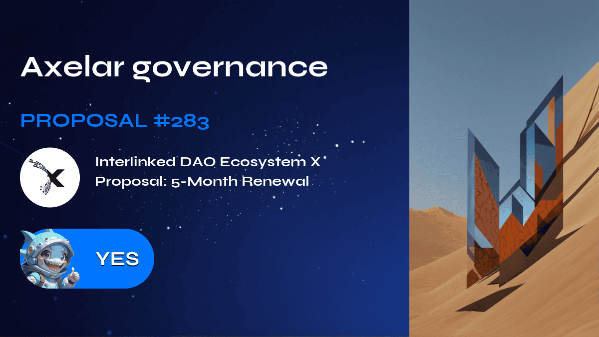 Axelar governance. Proposal №283