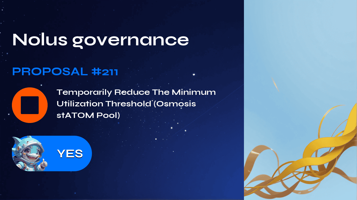 Nolus governance. Proposal №211