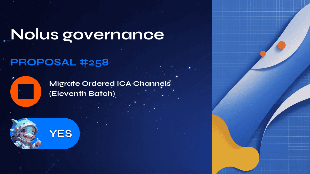 Nolus governance. Proposal №258