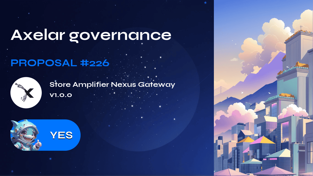 Axelar governance. Proposal №226