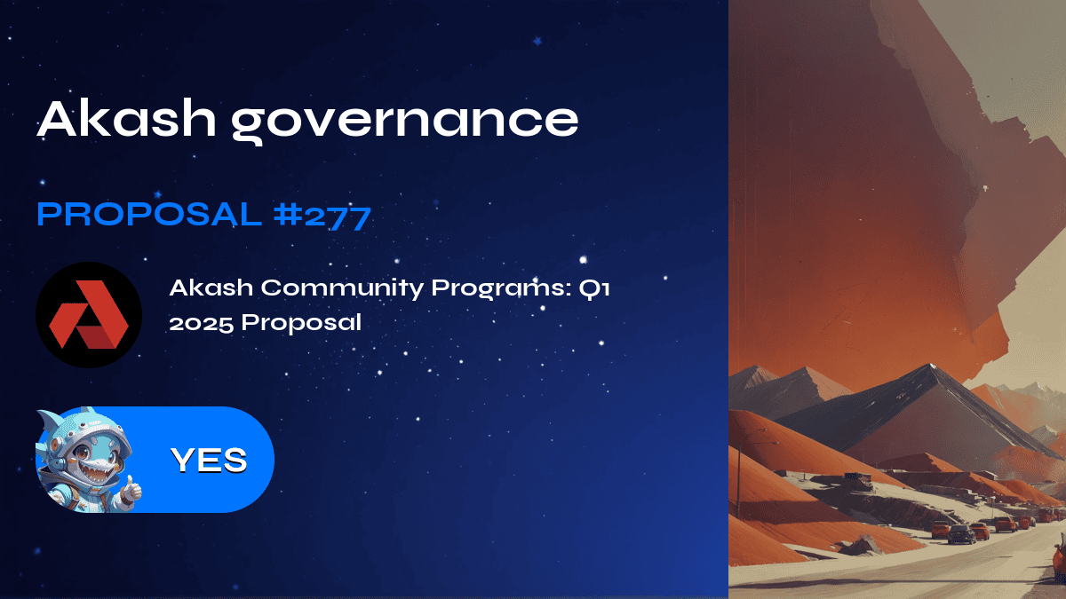 Akash governance. Proposal №277