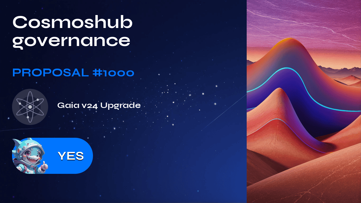 코스모허브 거버넌스. 제안 №1000