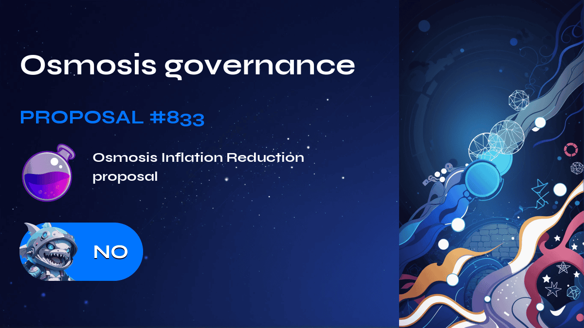 Osmosis governance. Proposal №833