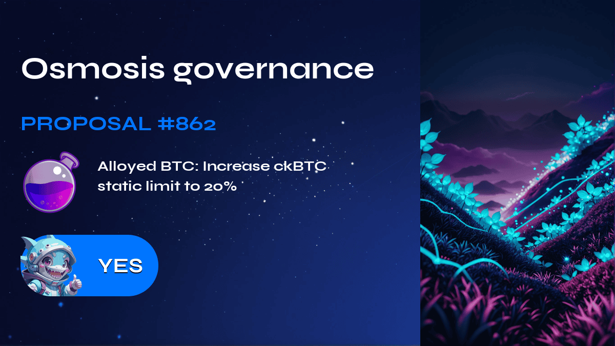 Osmosis governance. Proposal №862