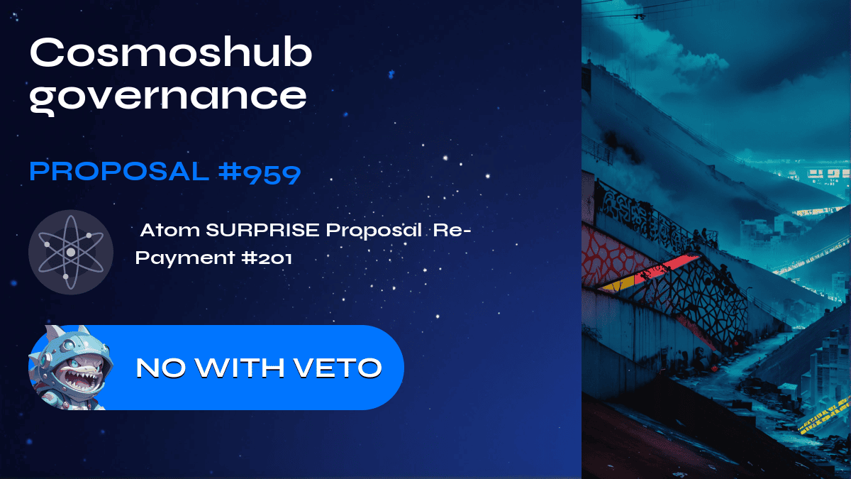 Gobernanza de cosmoshub. Propuesta №959
