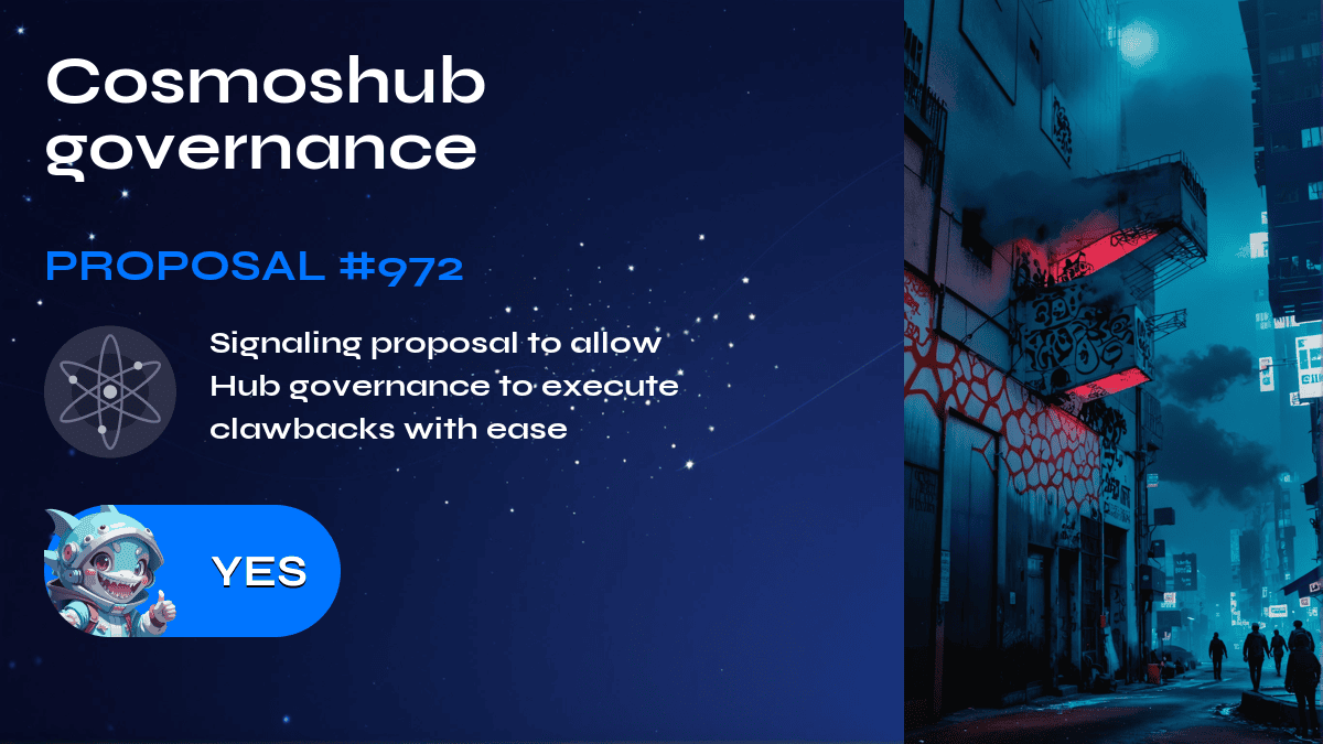 Governance di Cosmoshub. Proposta №972