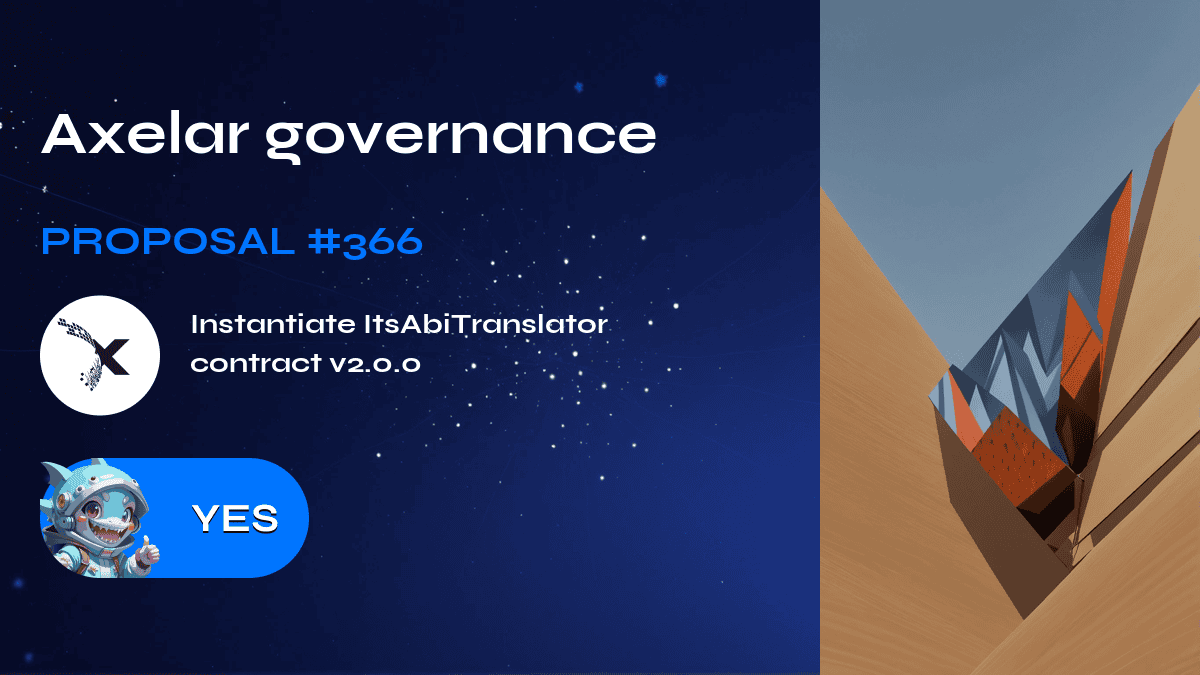 Gouvernance Axelar. Proposition №366