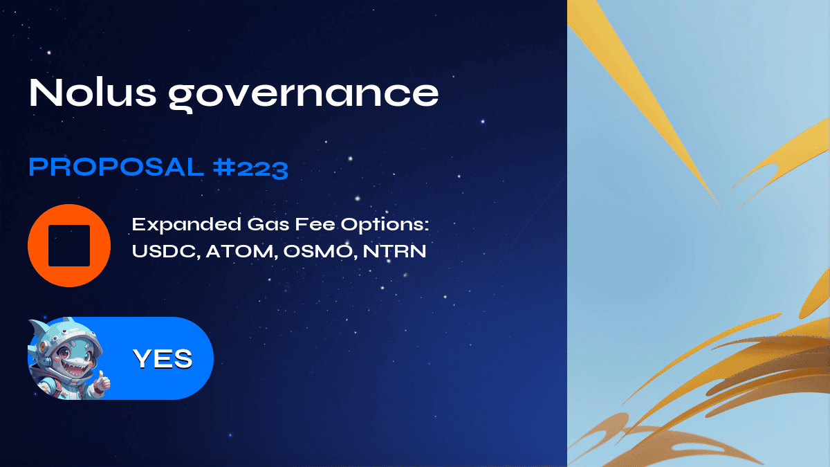 Governance di Nolus. Proposta №223