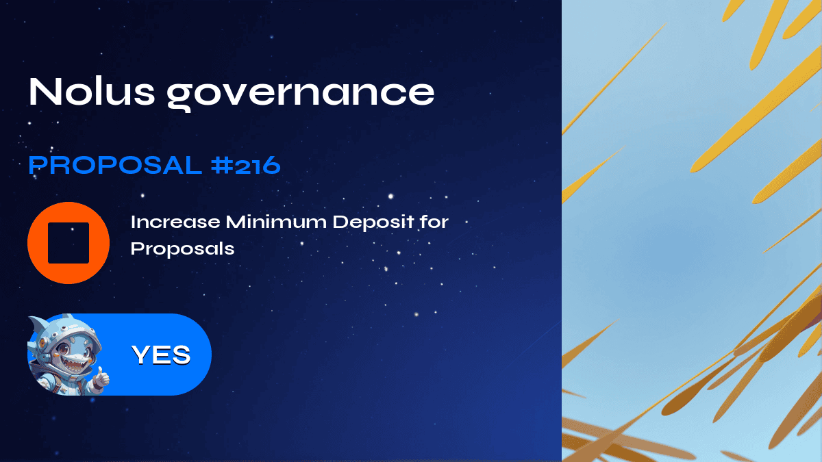 Nolus governance. Proposal №216