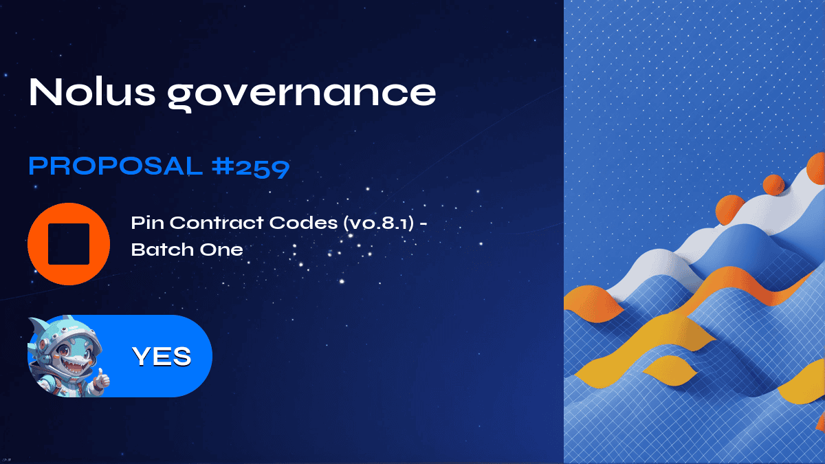 Nolus governance. Proposal №259