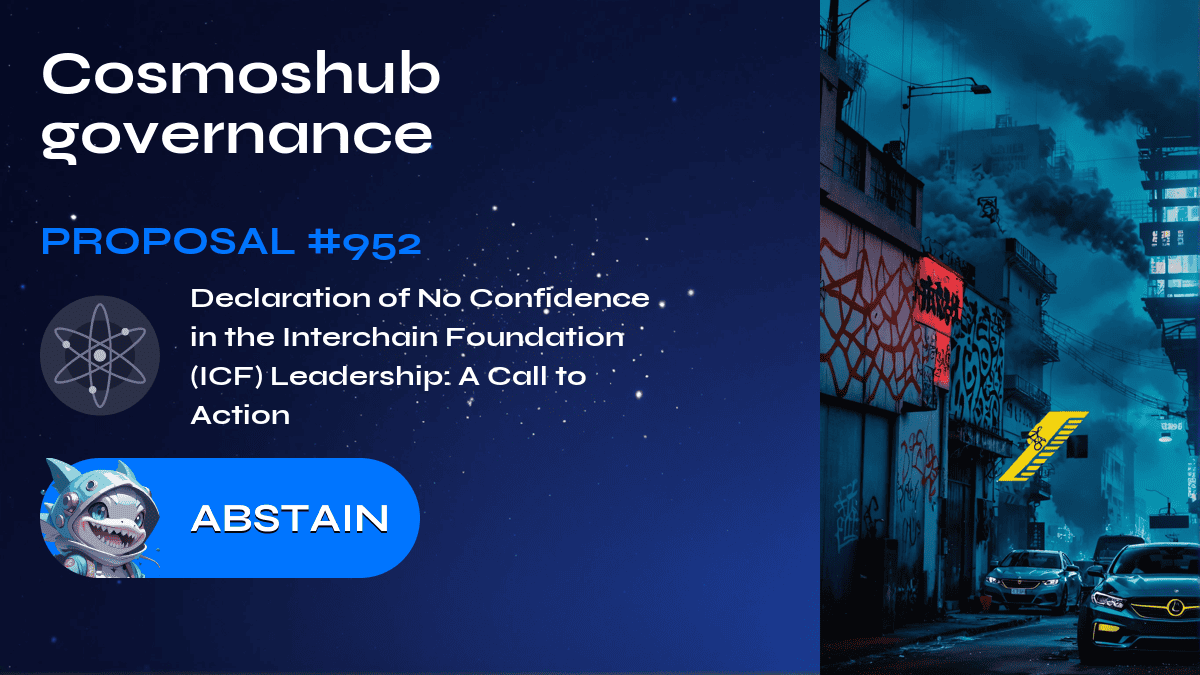 Gobernanza de cosmoshub. Propuesta №952