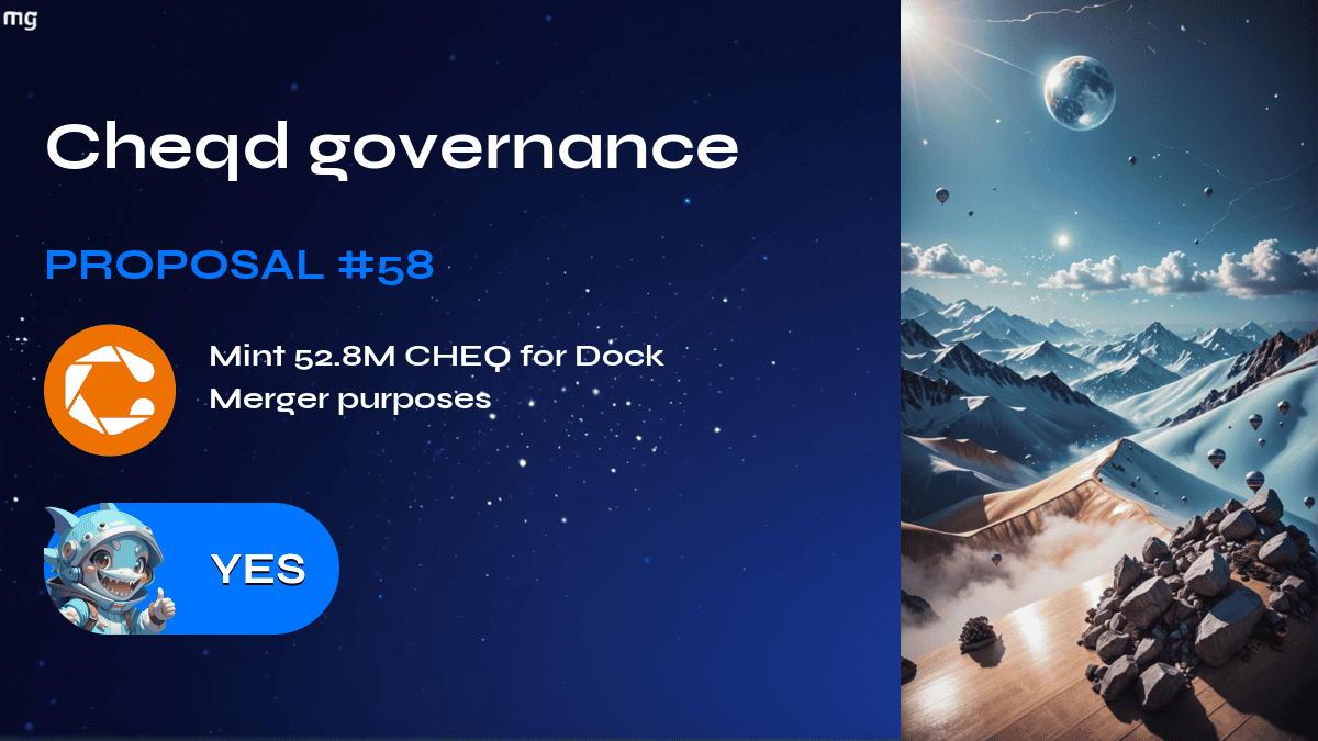 Cheqd governance. Proposta №58