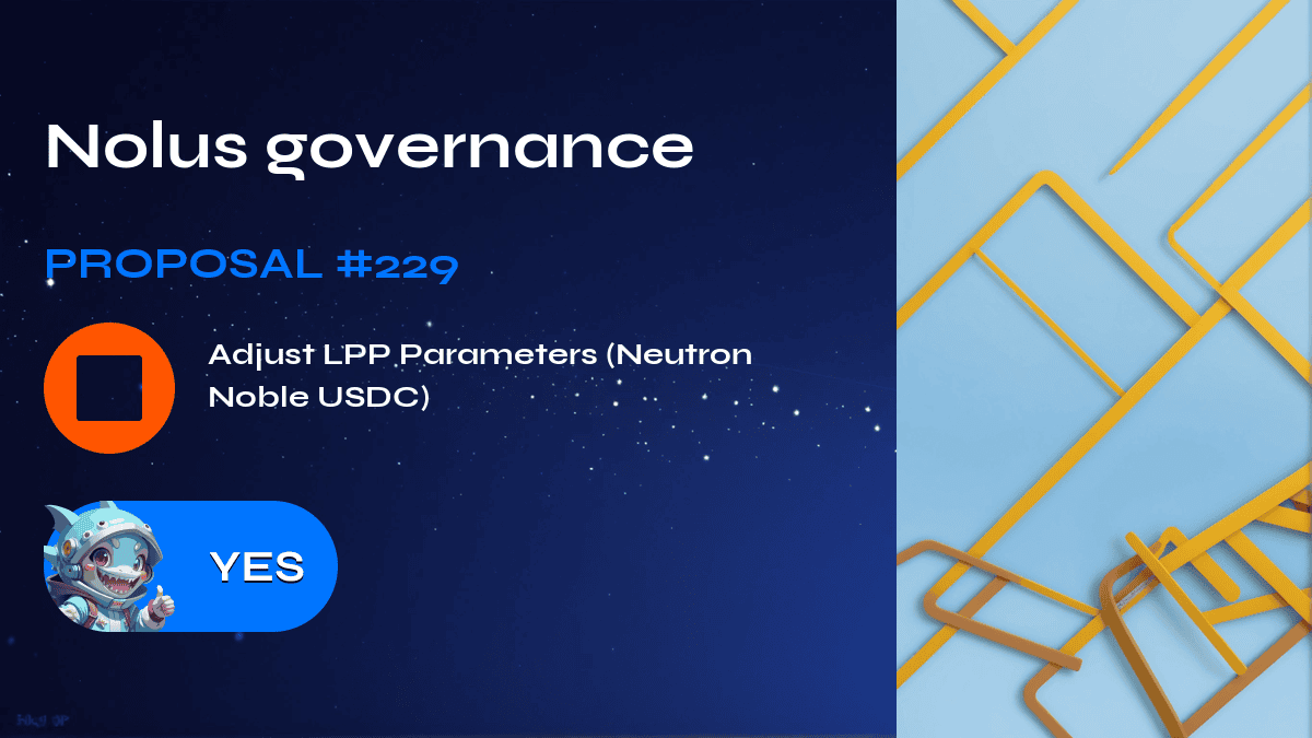 Nolus governance. Proposal №229