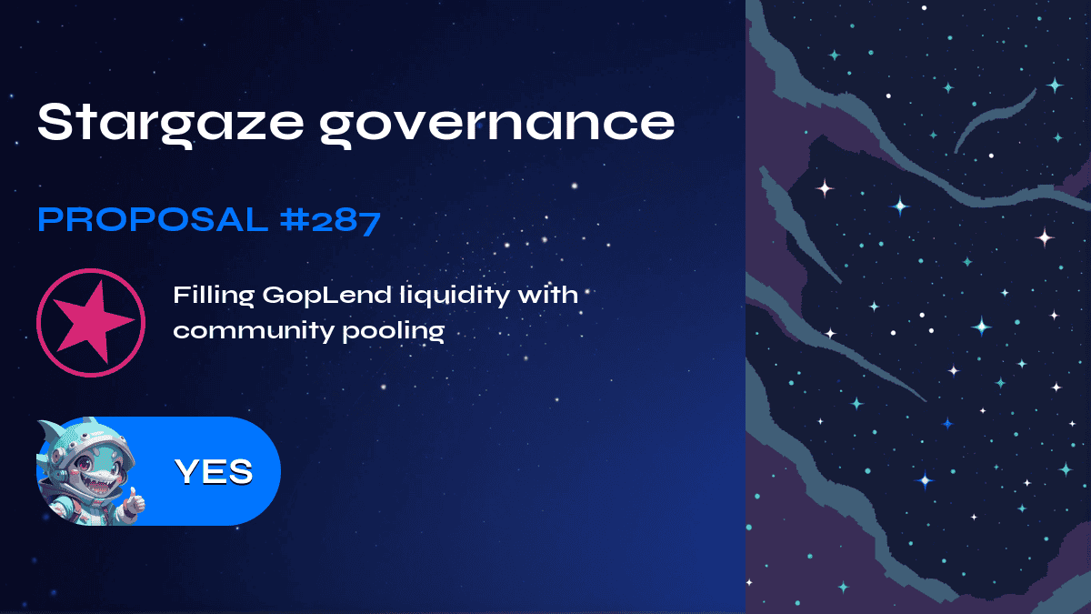 Stargaze governance. Proposal №287