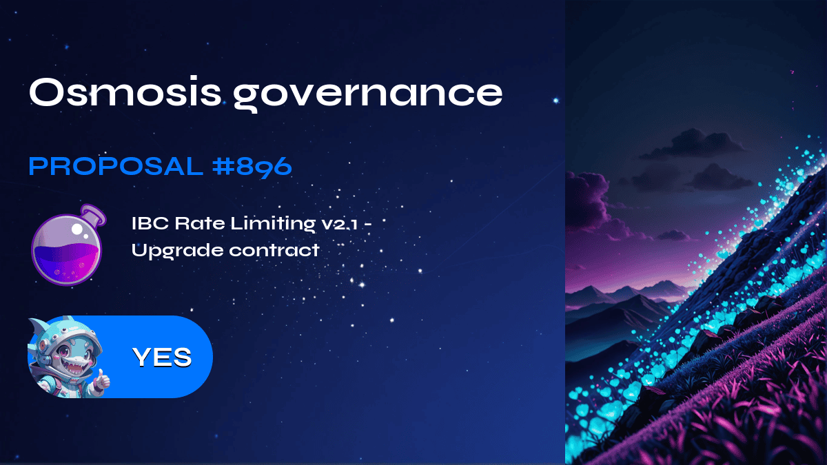 Osmosis governance. Proposal №896