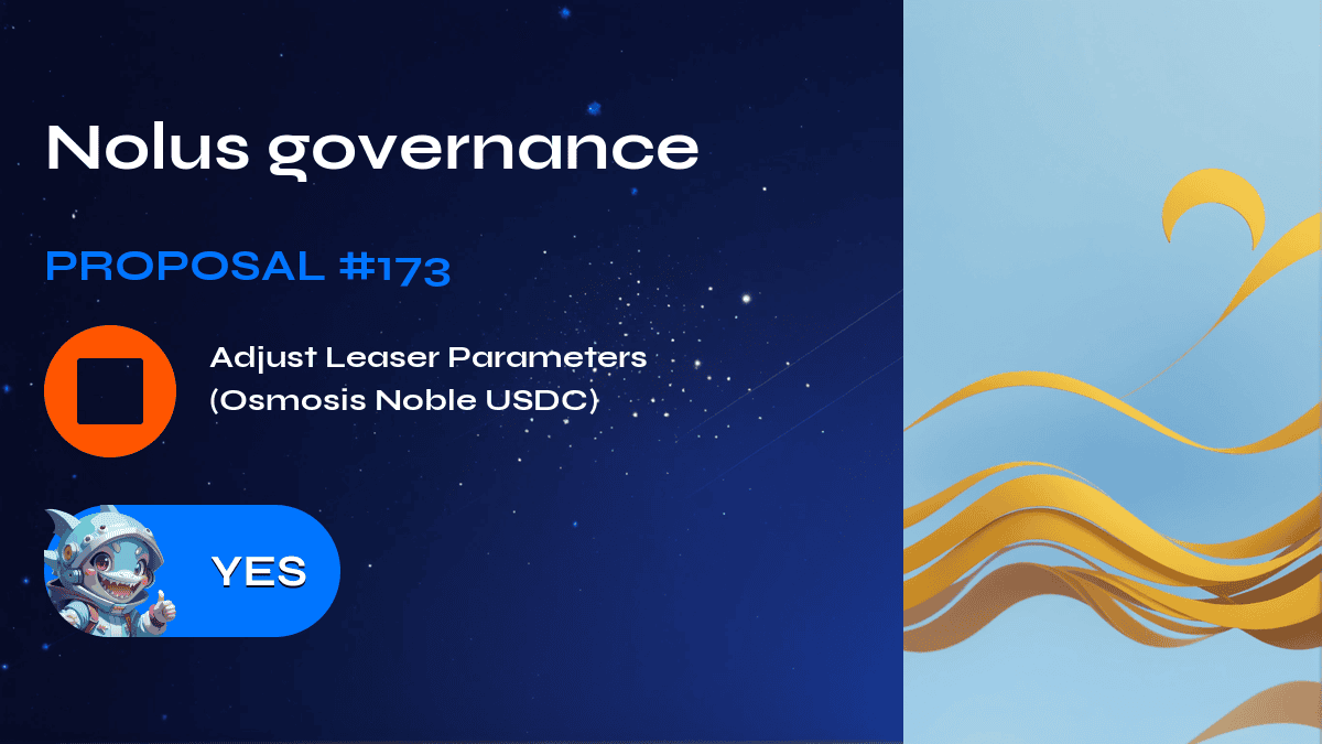 Nolus governance. Proposal №173