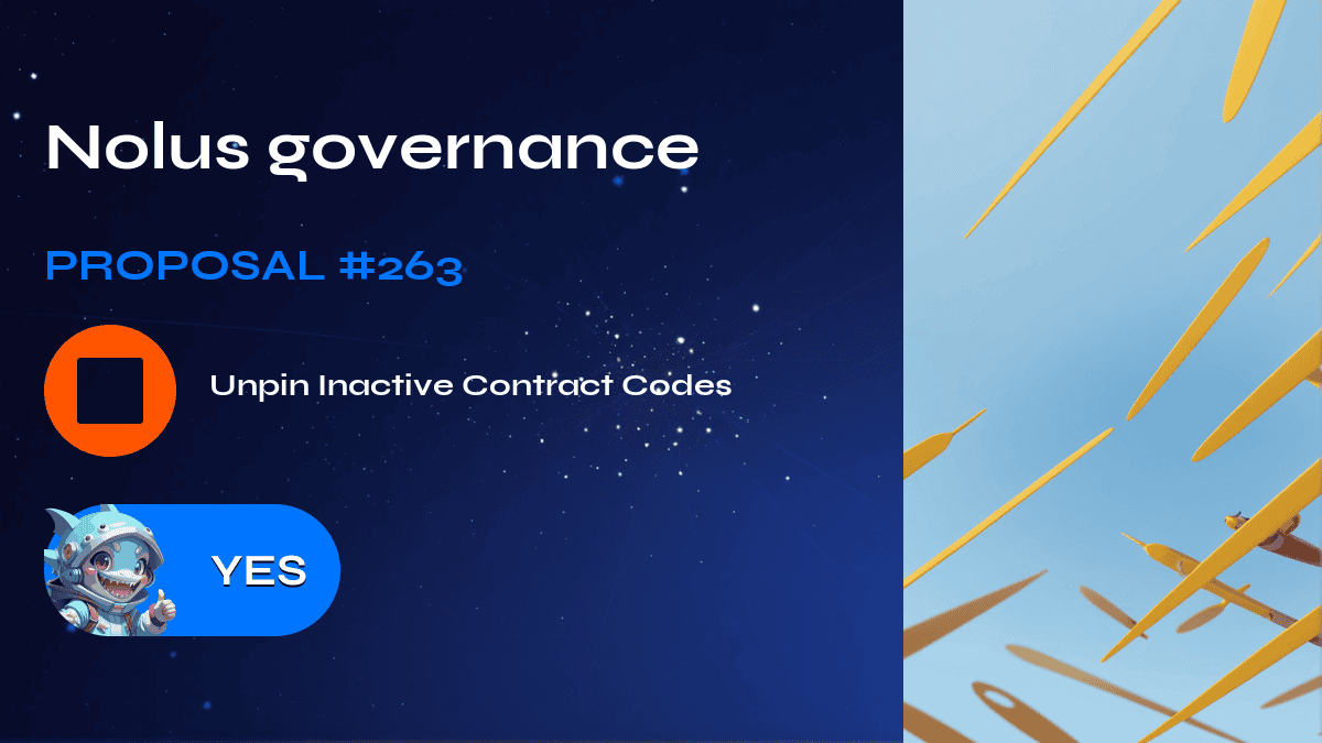 Nolus governance. Proposal №263