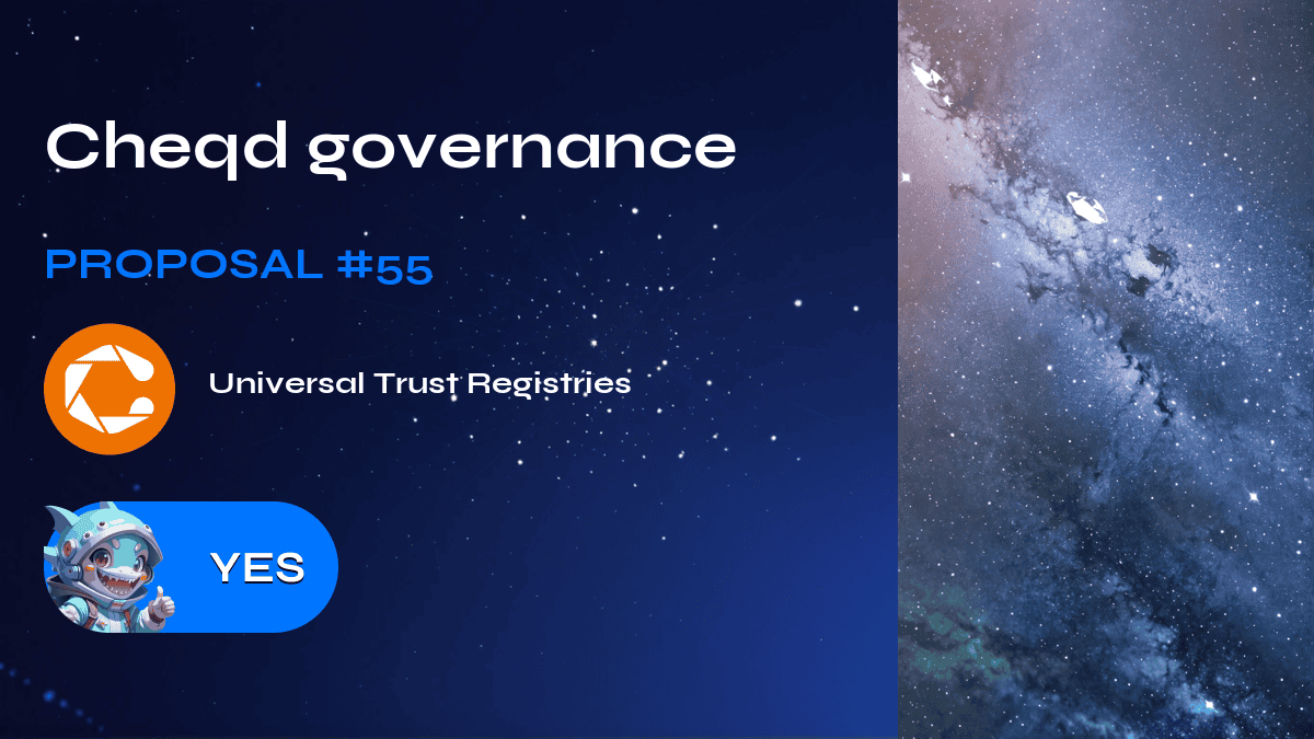 Cheqd gobernanza. Propuesta №55