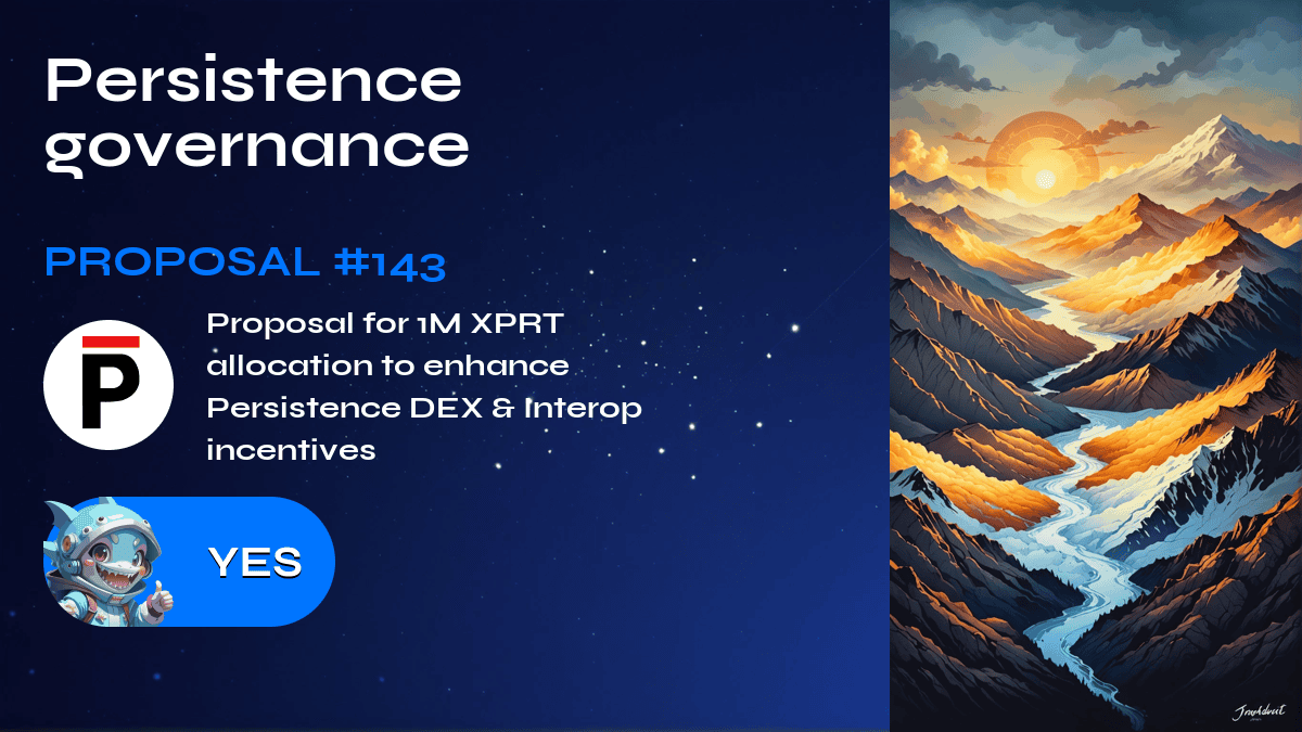 Persistence governance. Proposal №143