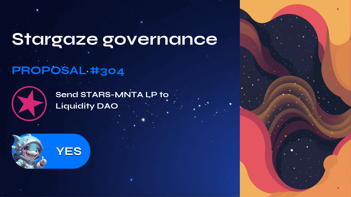 Governance di Stargaze. Proposta №304